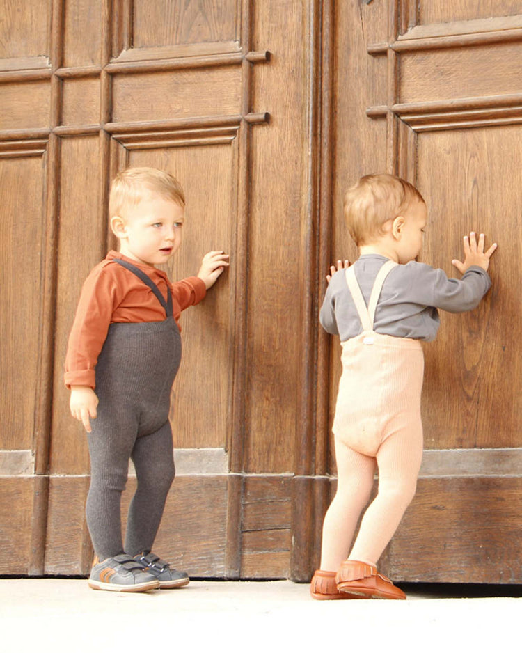 Little silly silas accessories retro footed tights in dark grey blend