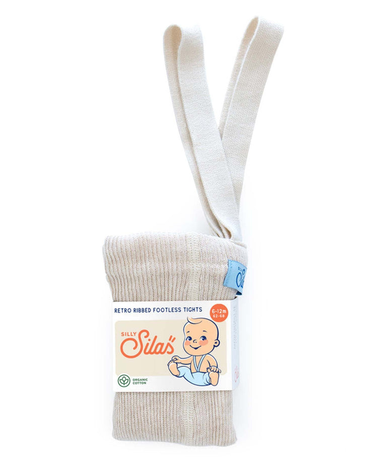 Little silly silas accessories retro footless tights in cream blend