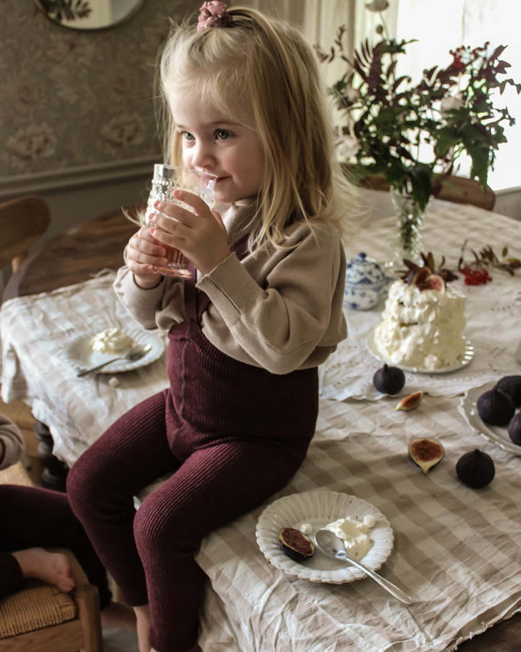 Little silly silas accessories retro footless tights in fig blend