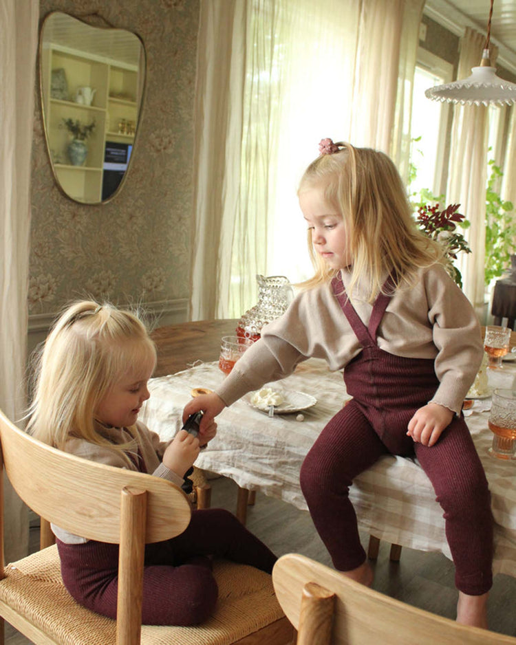 Little silly silas accessories retro footless tights in fig blend