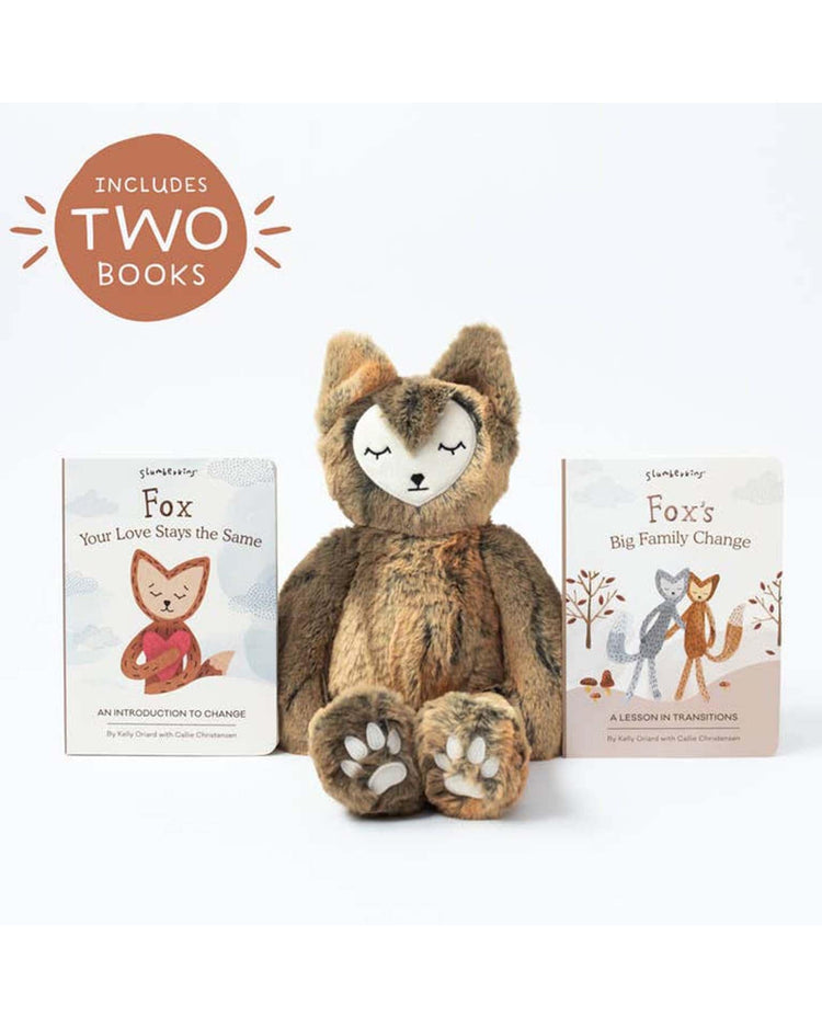 Little slumberkins play fox's navigating change plush set - kin + 2 books