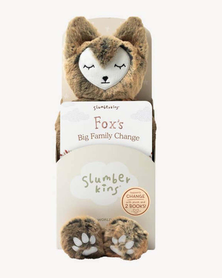 Little slumberkins play fox's navigating change plush set - kin + 2 books