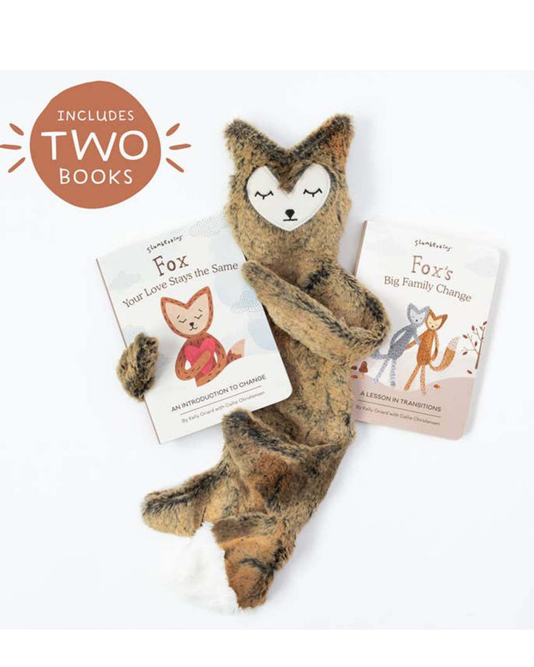 slumberkins fox's navigating change set - snuggler + 2 books play Little
