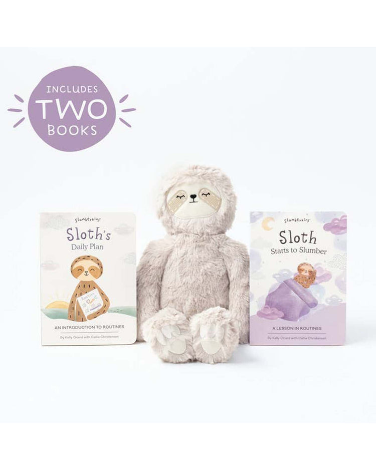 Little slumberkins play sloth's routines set - kin + 2 books