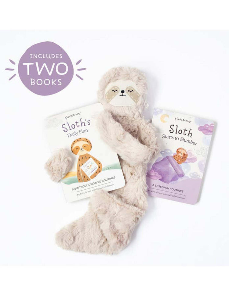 Little slumberkins play sloth's routines set - snuggler + 2 books