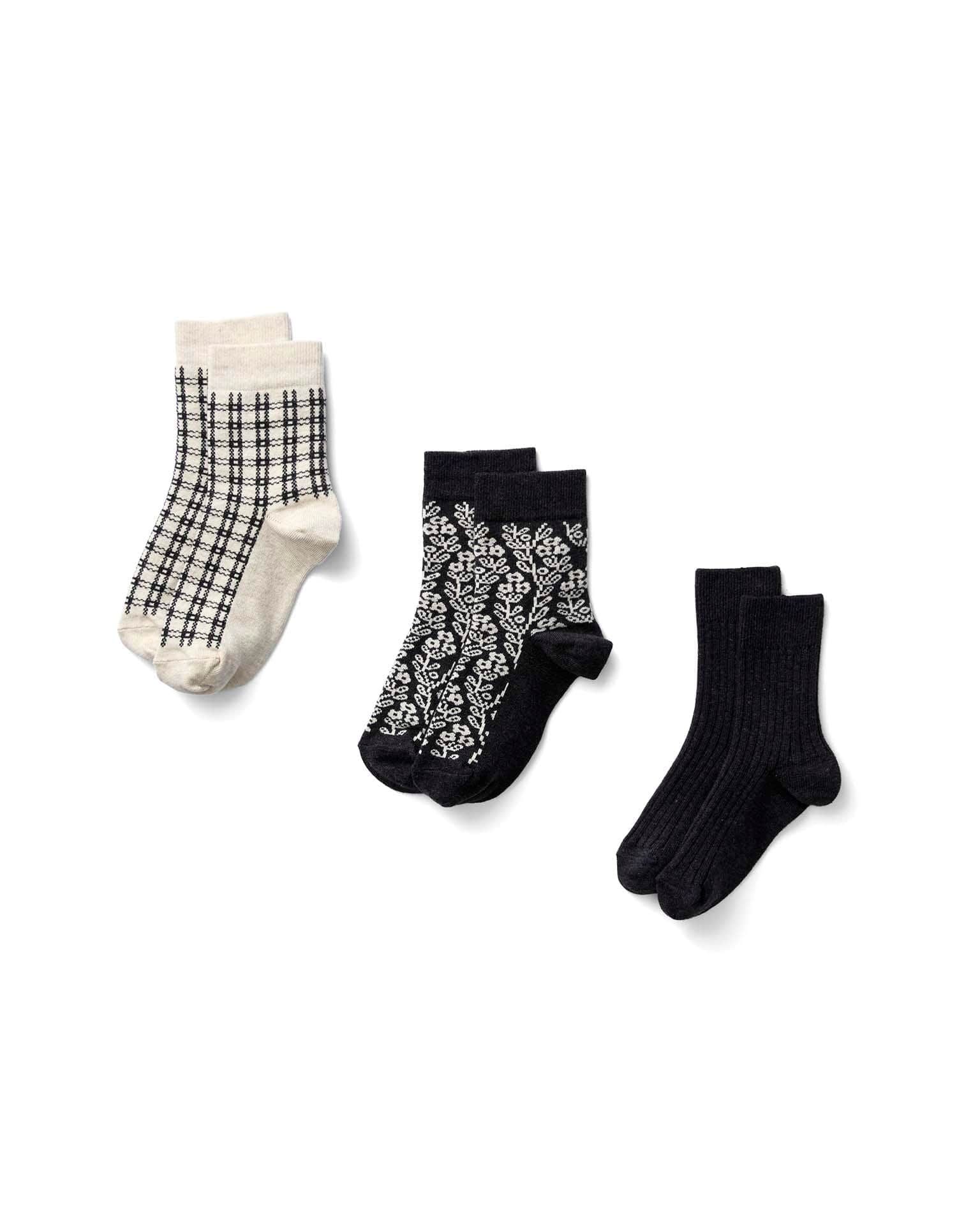 Little soor ploom accessories mixed sock set in soot