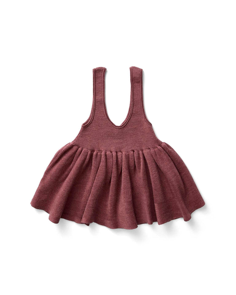 Little soor ploom kids sage pinafore in cherry