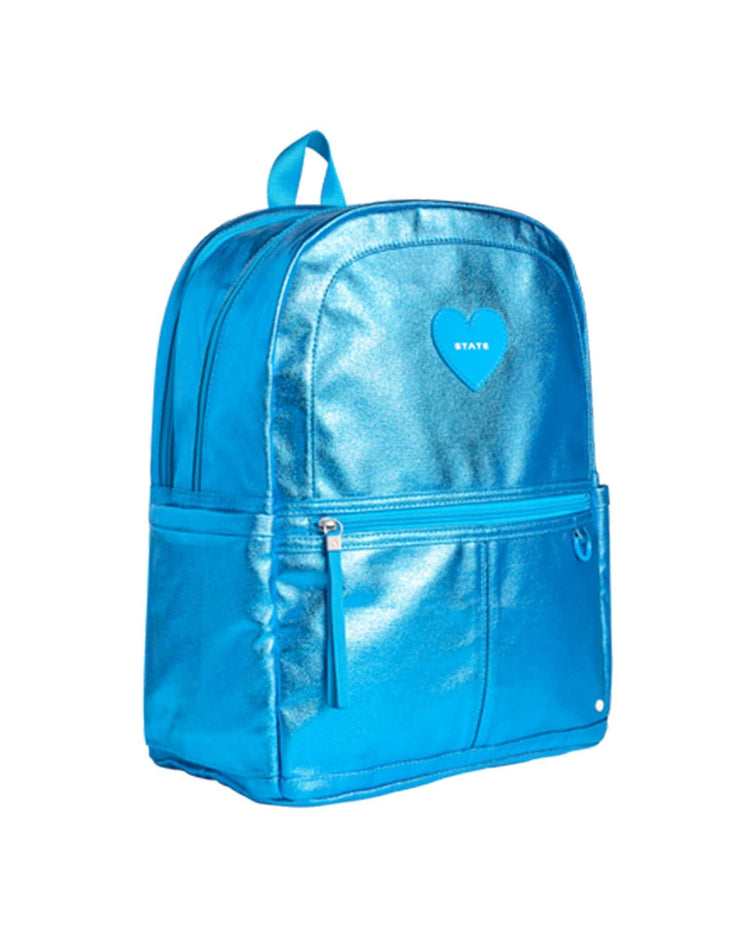 Little state bags accessories kane kids double pocket backpack in blue