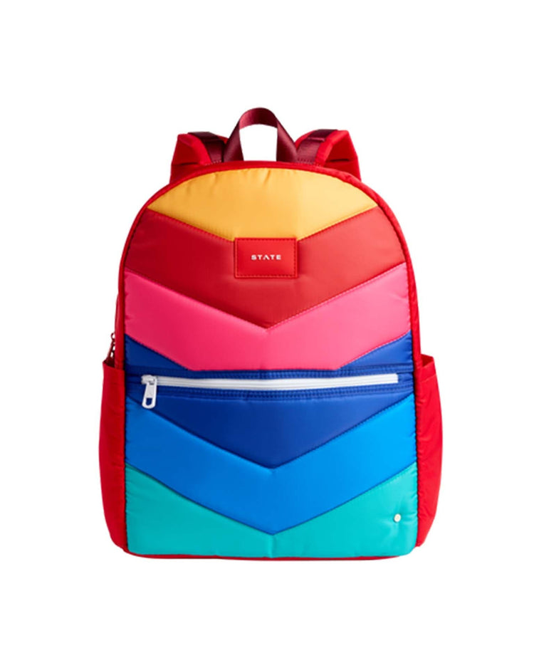 Little state bags accessories kane kids large double pocket backpack in rainbow chevron