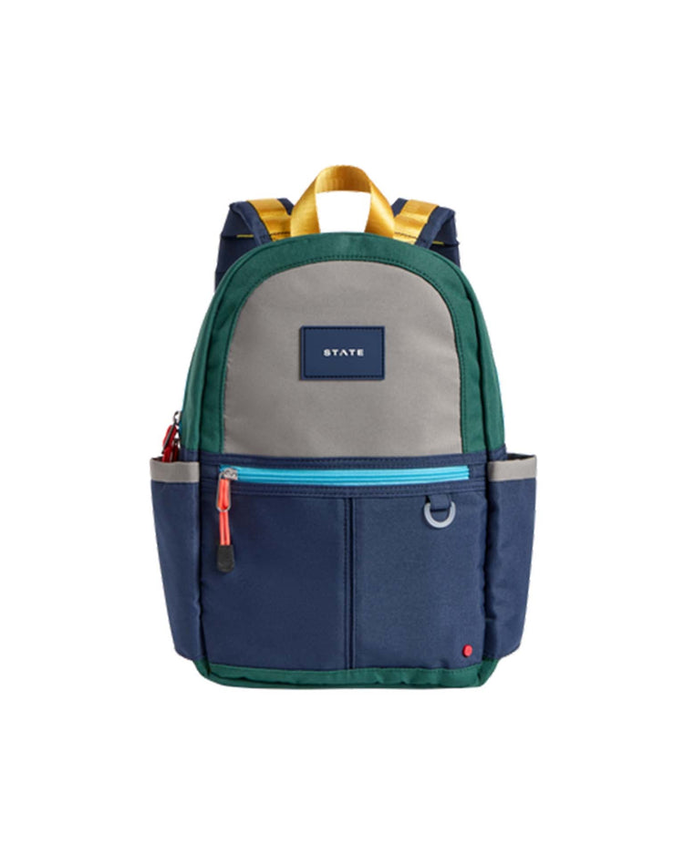 Little state bags accessories kane kids mini backpack in green + navy
