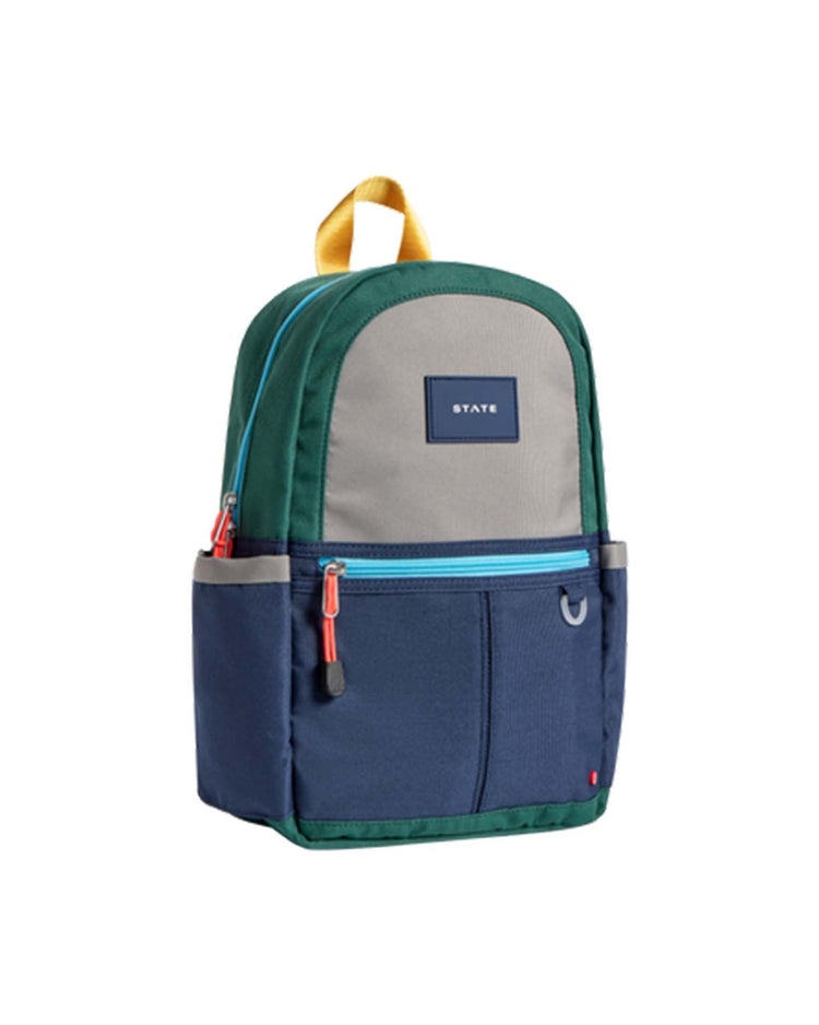 Little state bags accessories kane kids mini backpack in green + navy