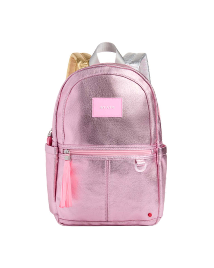 Little state bags accessories kane kids mini backpack in pink + silver