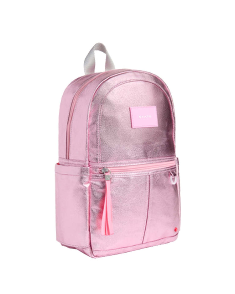 Little state bags accessories kane kids mini backpack in pink + silver