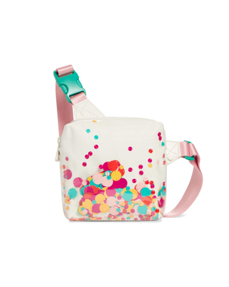 Little state bags accessories lorimer kids fanny pack in rainbow sequins