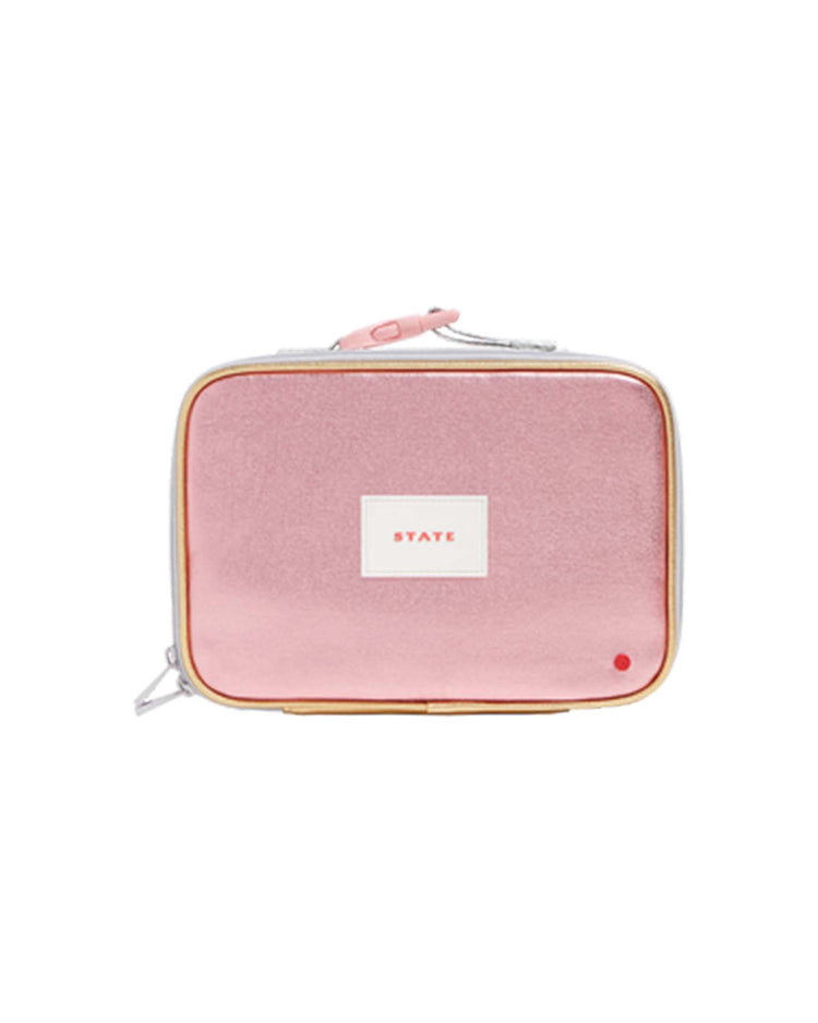 Little state bags accessories rodgers lunch box in pink + silver