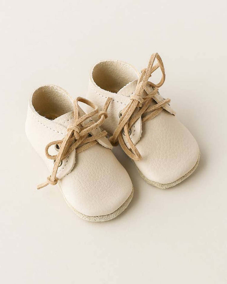 Little sun + lace baby baby oxfords in almond