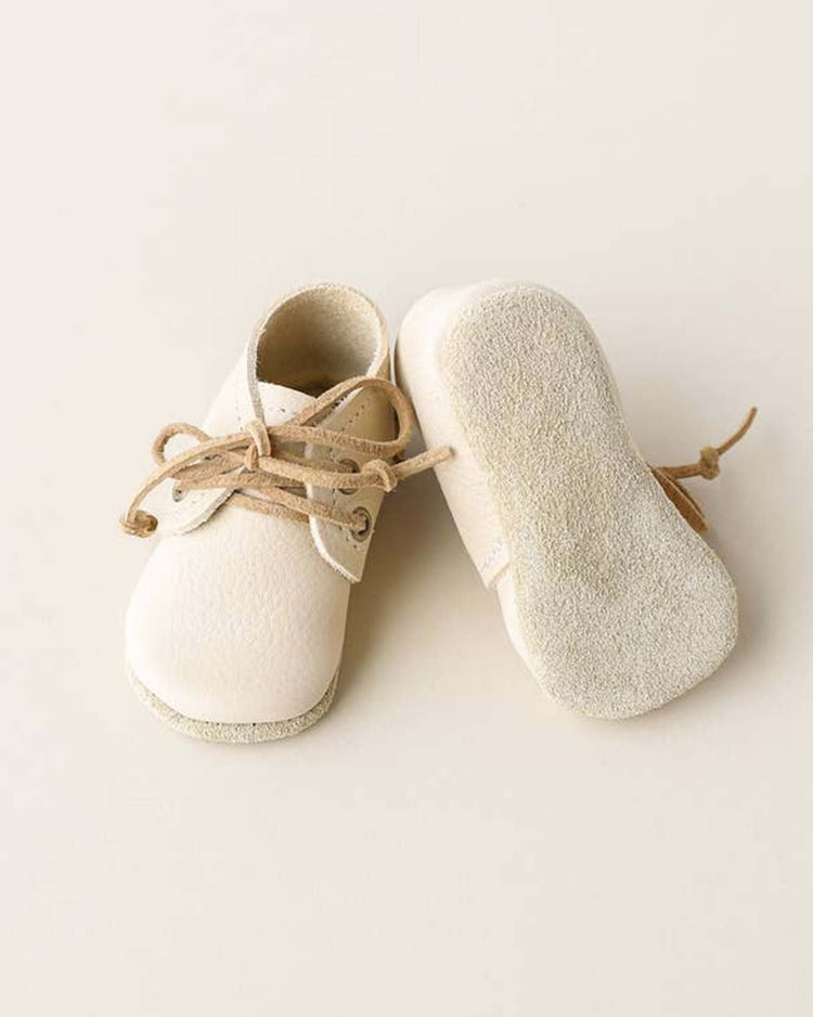 Little sun + lace baby baby oxfords in almond
