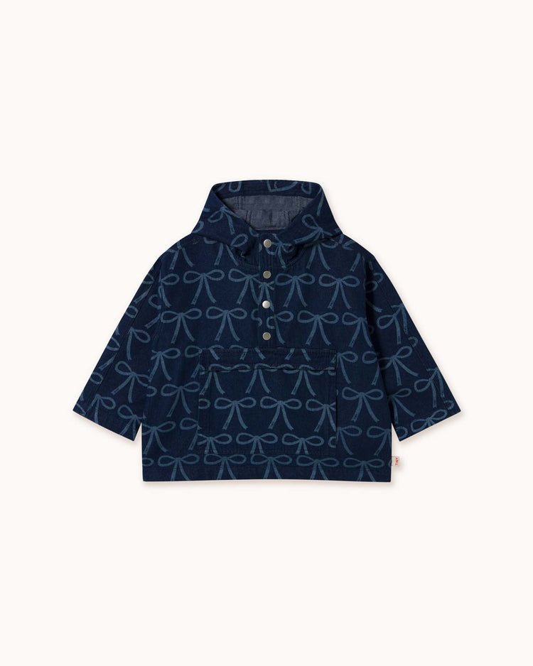 Little tiny cottons kids bows jacket in blue denim