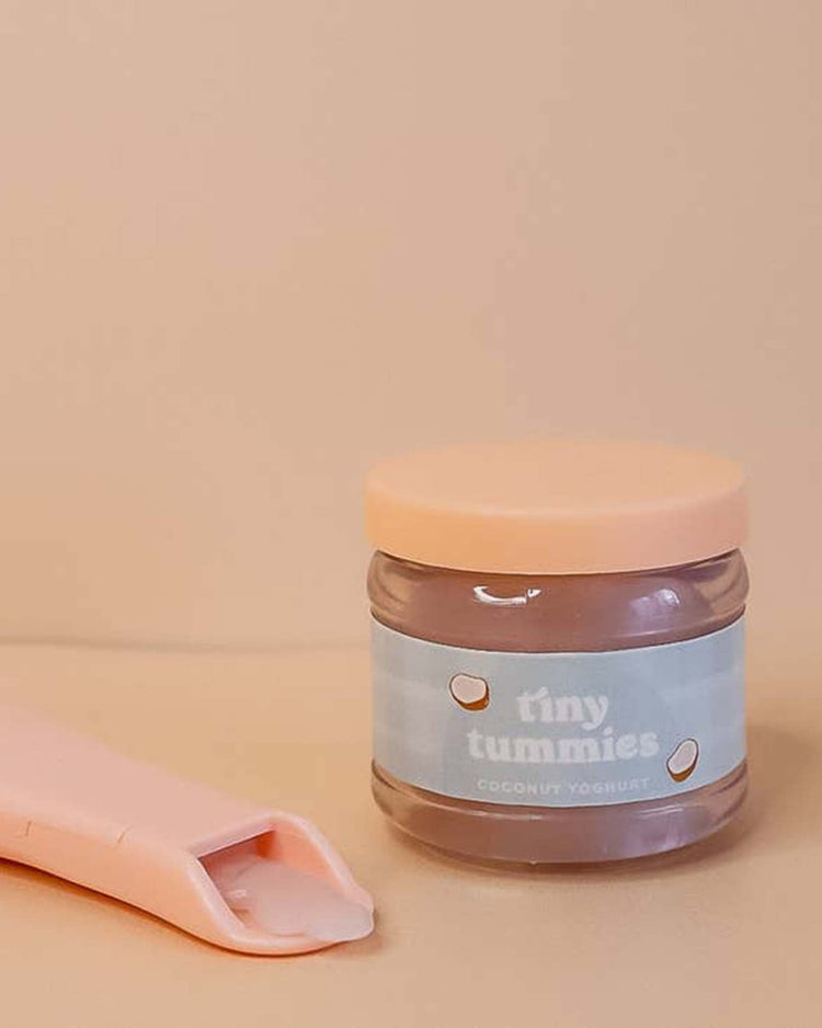 Little tiny harlow play tiny tummies jar + spoon coconut yogurt