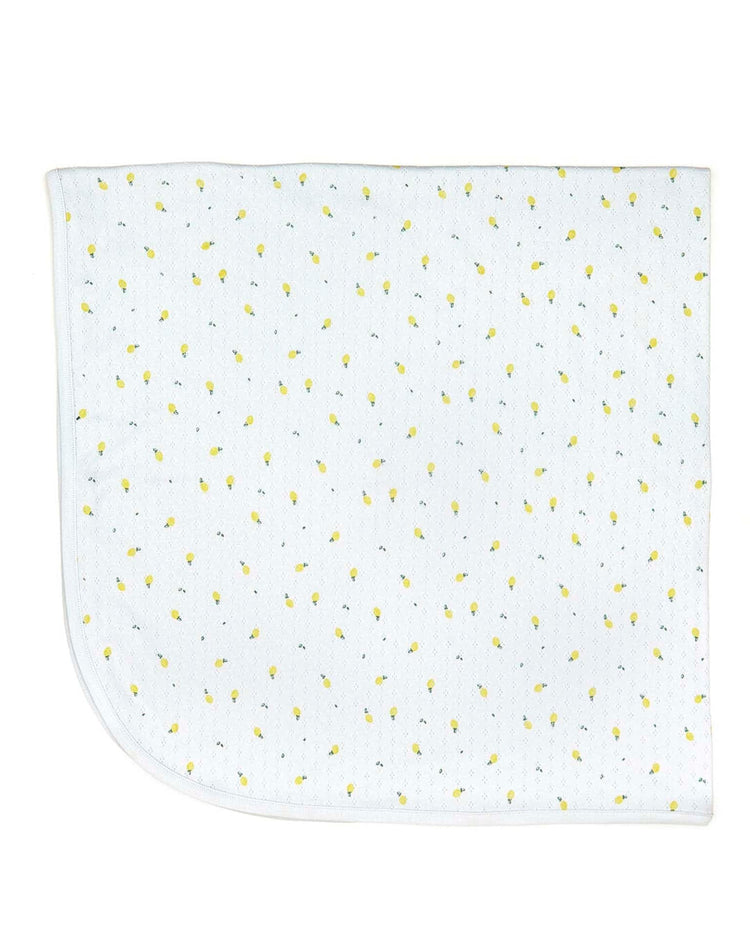 Little tun tun accessories pointelle blanket in light blue lemons