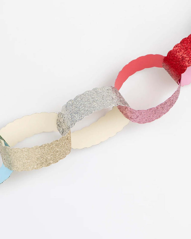 giant glitter paper chains set