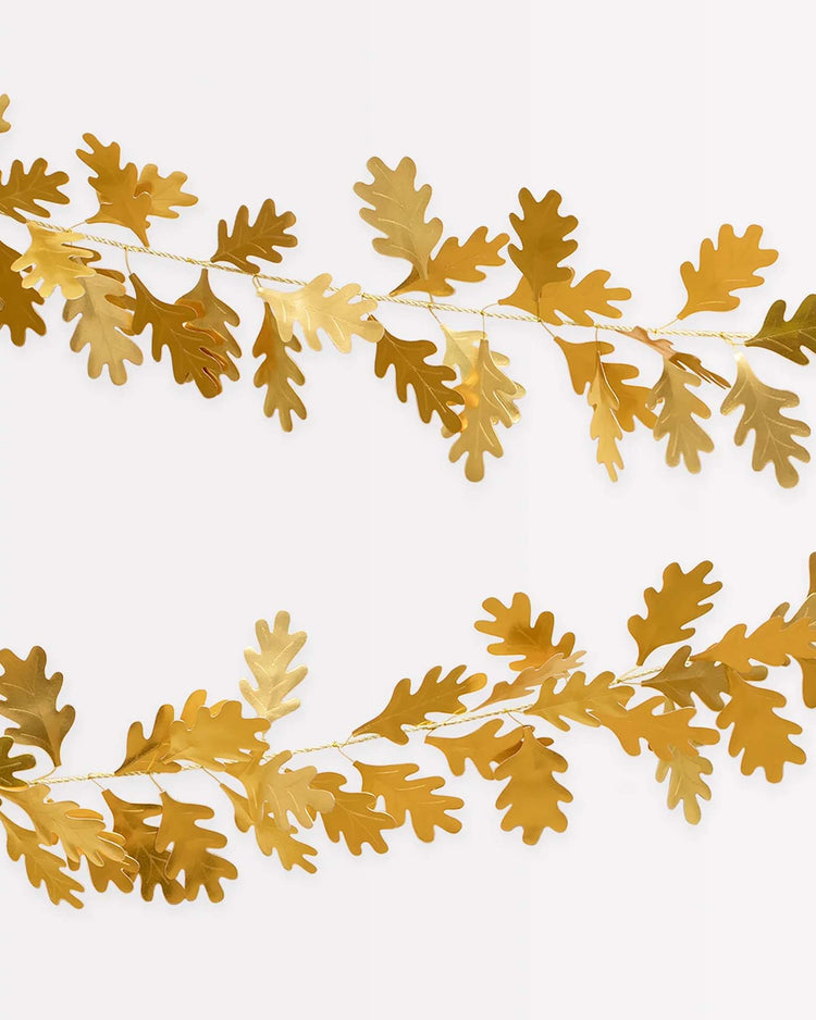 gold oak leaves garland