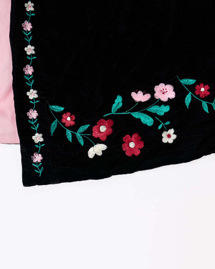 embroidered velvet witch costume