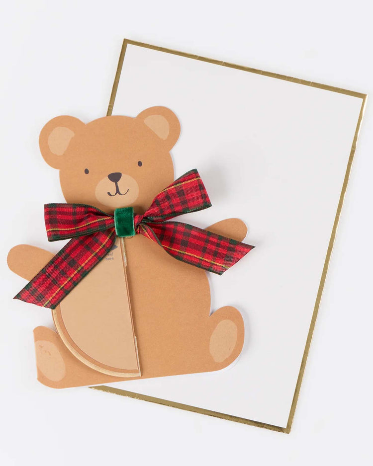 teddy bear honeycomb card