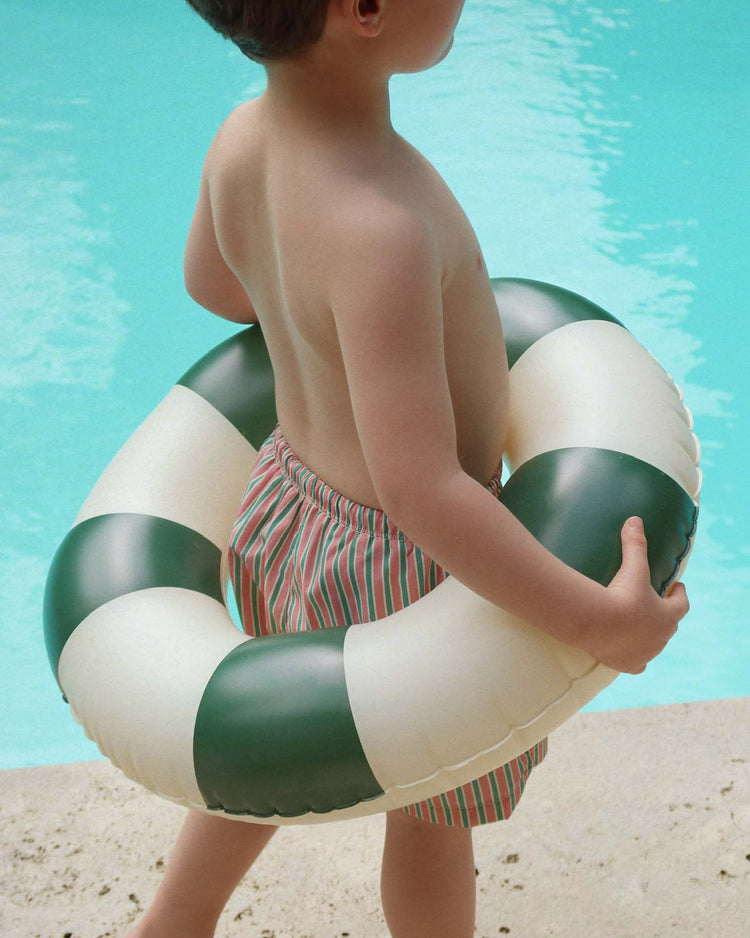 Little konges sløjd play junior swim ring in green stripe