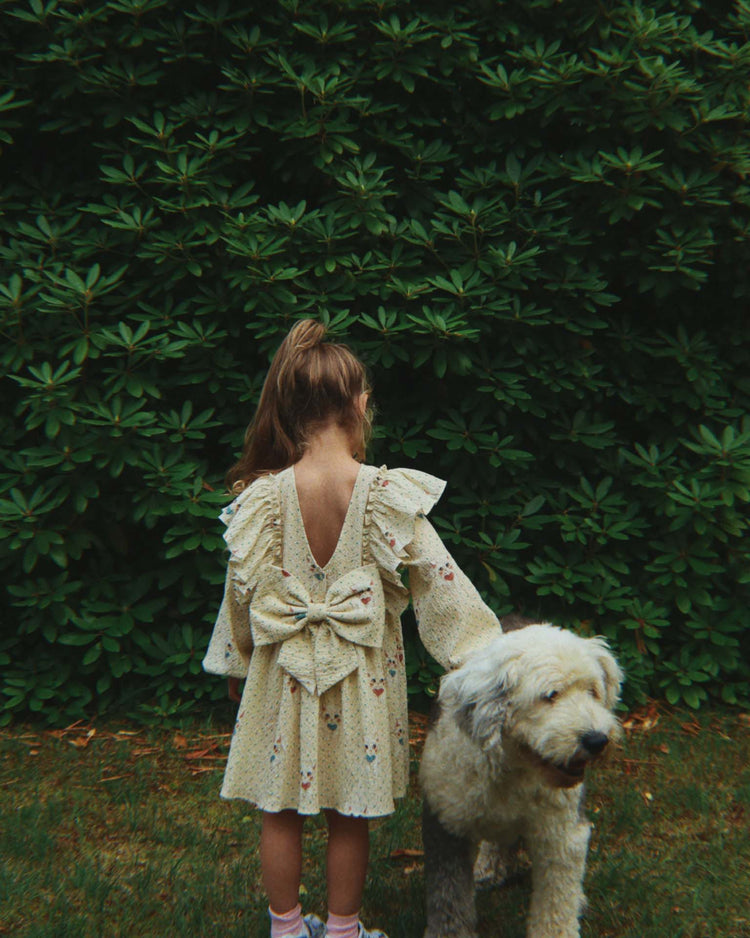 konges sløjd elin bow dress in dot miao mist kids Little