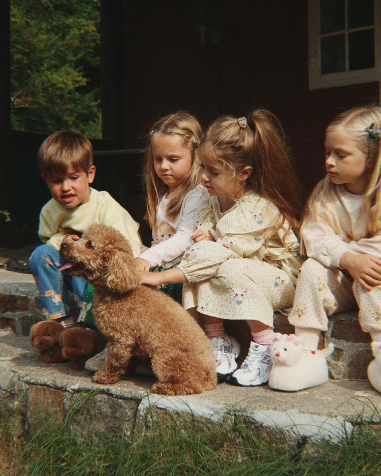 konges sløjd elin bow dress in dot miao mist kids Little