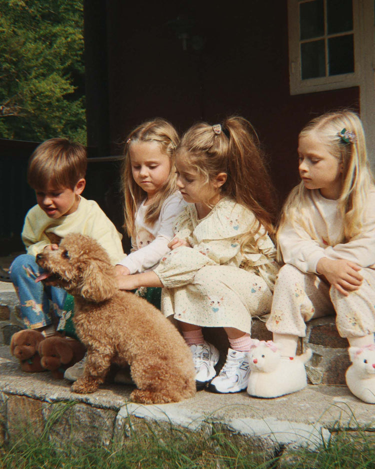 konges sløjd elin bow dress in dot miao mist kids Little