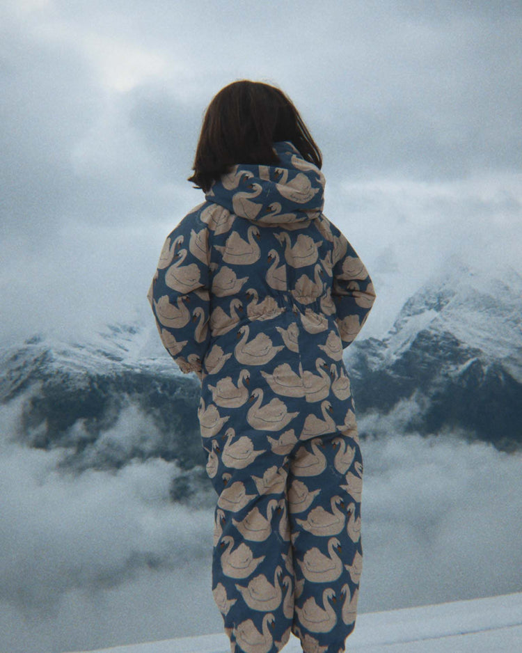 konges sløjd nohr snowsuit print in swan kids Little