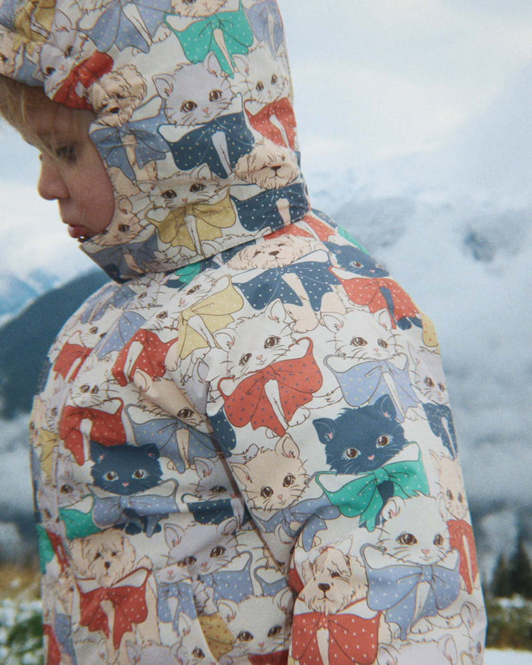 konges sløjd nohr snowsuit print in like cats and dogs kids Little