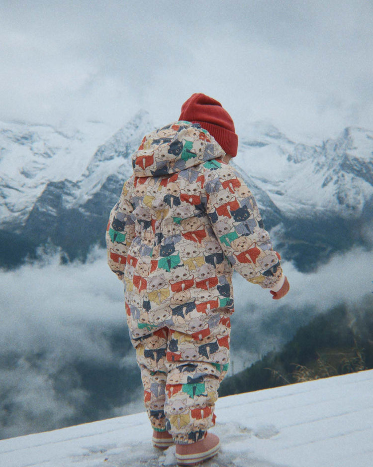 konges sløjd nohr snowsuit print in like cats and dogs kids Little