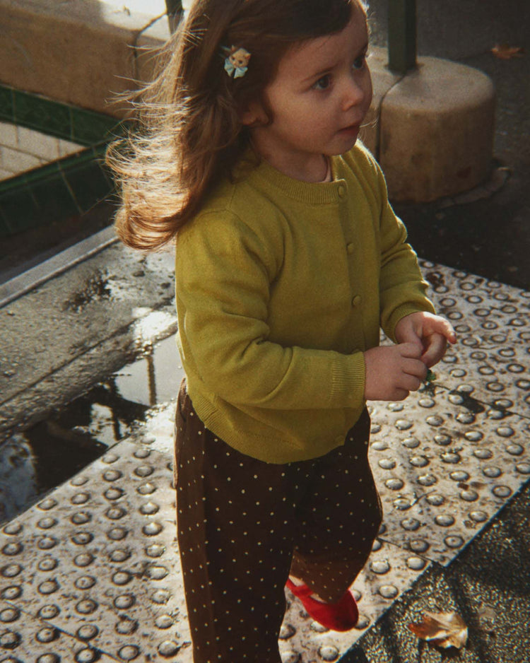 konges sløjd cathy cardigan in leek green kids Little