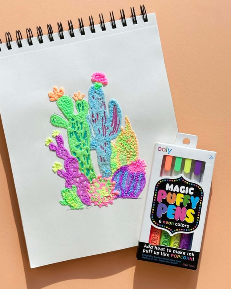 ooly magic puffy neon pens play Little