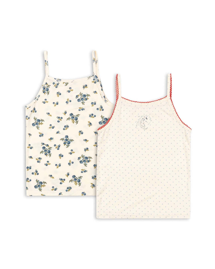 konges sløjd mimmi modal camis in blue kitty dot + tramonto kids Little