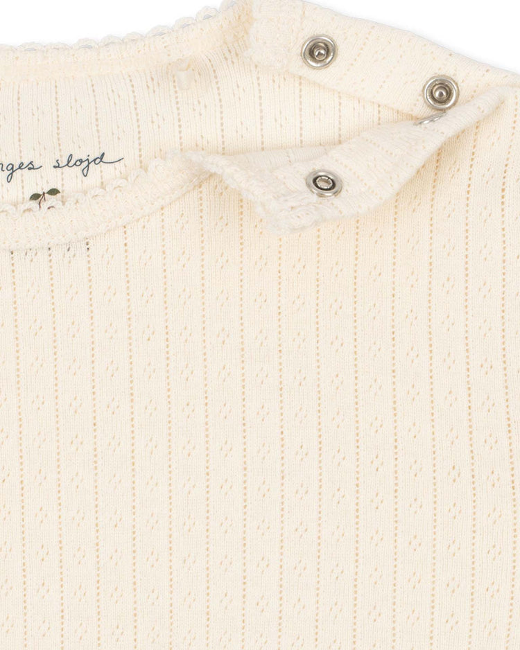 konges sløjd minnie short sleeve bodysuit in antique white kids Little