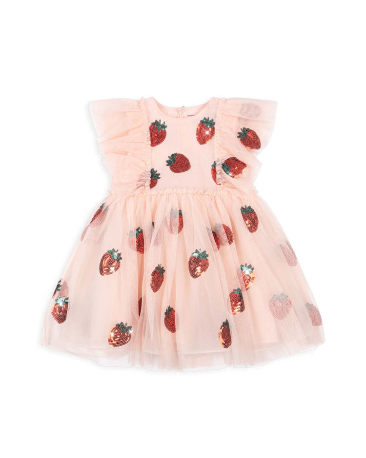 konges sløjd yvonne frill dress in strawberry rose kids Little