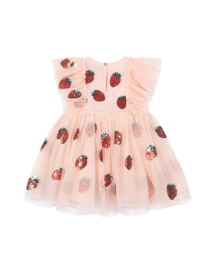 konges sløjd yvonne frill dress in strawberry rose kids Little