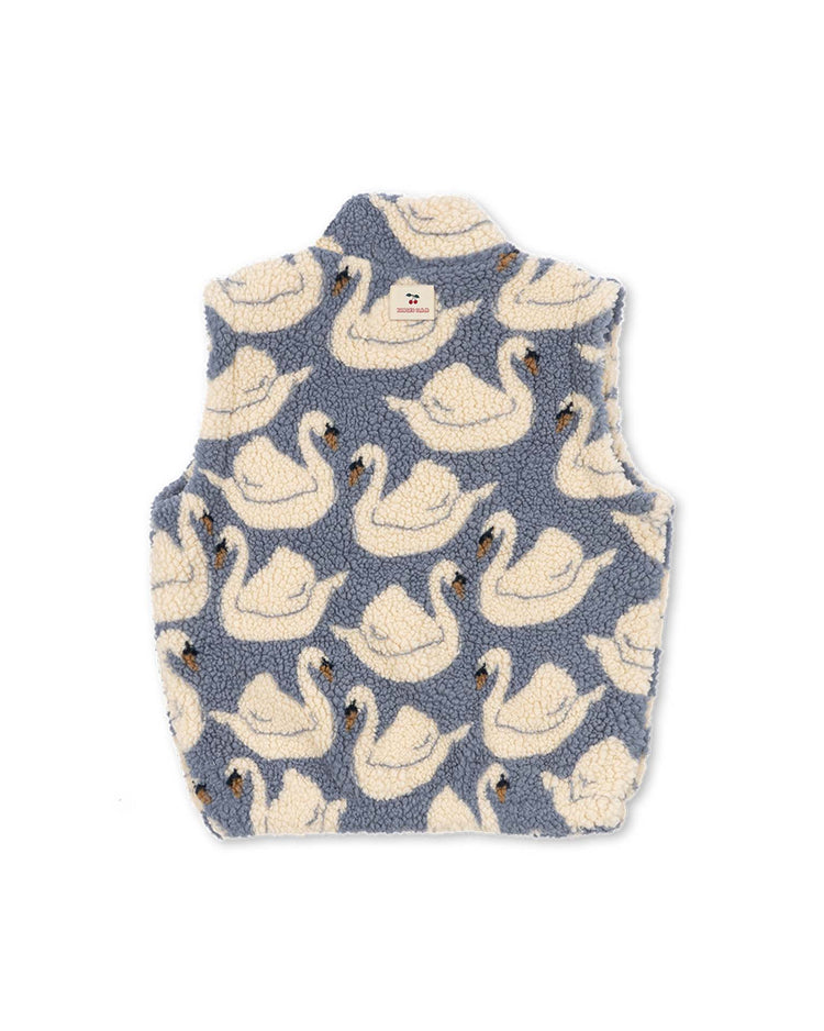jody teddy vest in swan