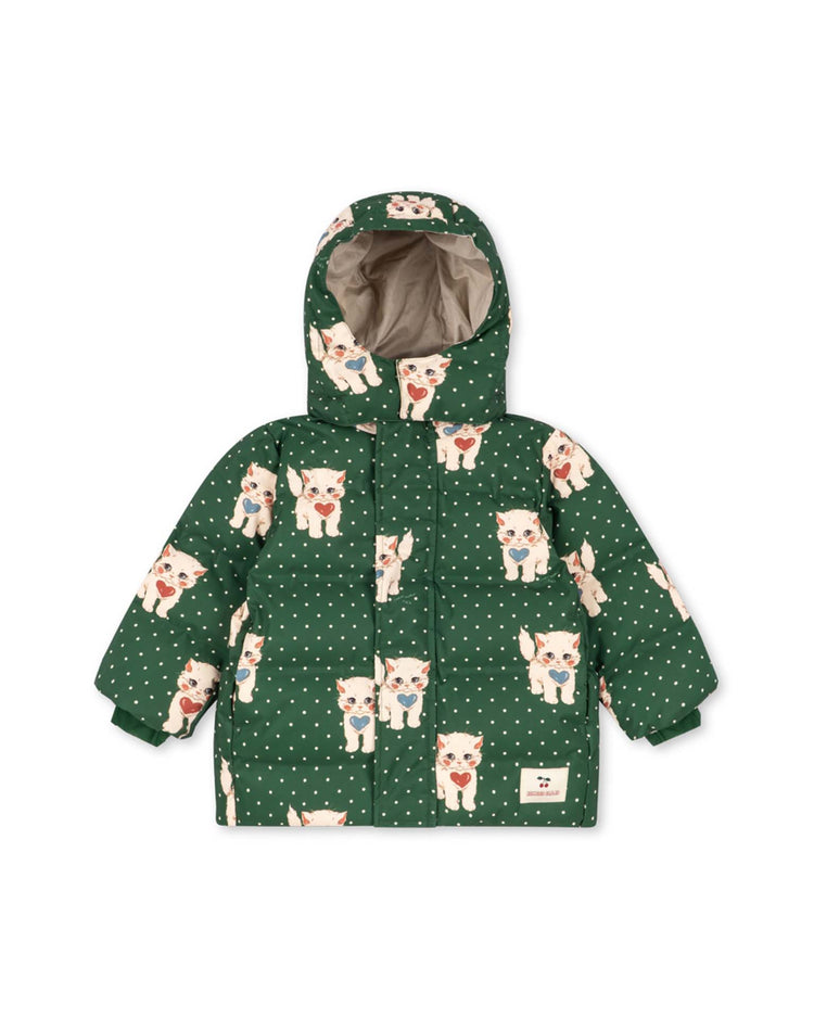 magnum down jacket print in dot miao verde