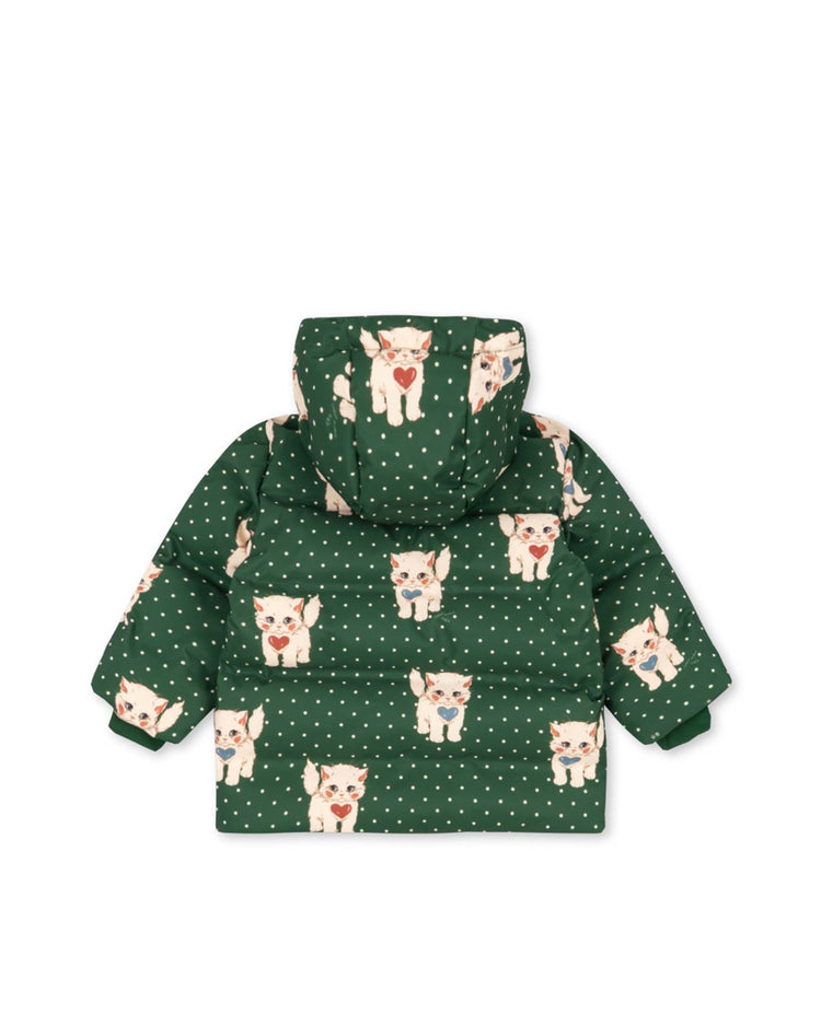 magnum down jacket print in dot miao verde