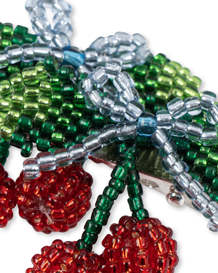 konges sløjd beaded cherry bow hair clip set accessories Little