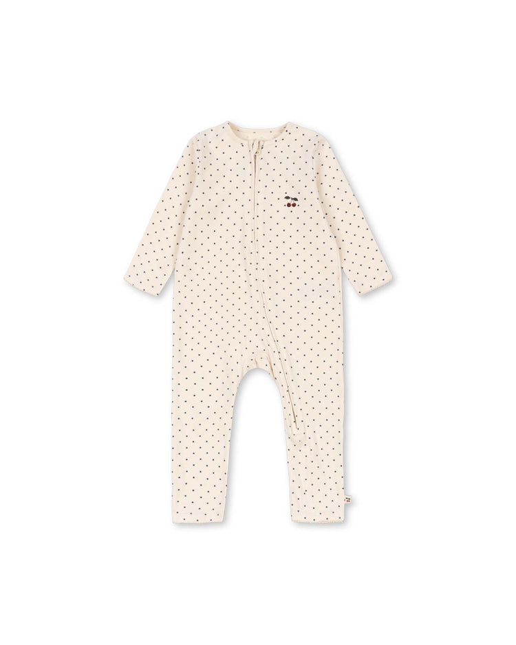 konges sløjd basic zip onesie in blue dot baby Little