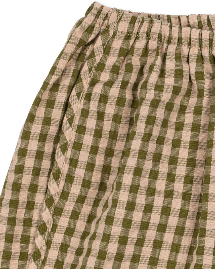 konges sløjd kim slit pants in avocado check kids Little
