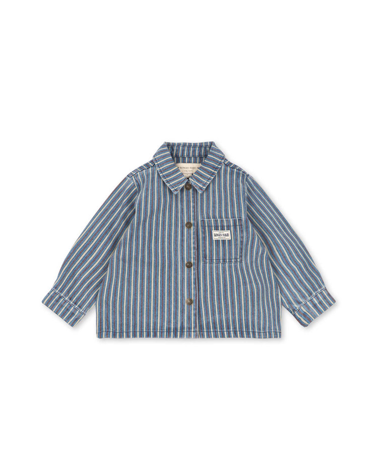konges sløjd magot shirt in tricolore bleu kids Little