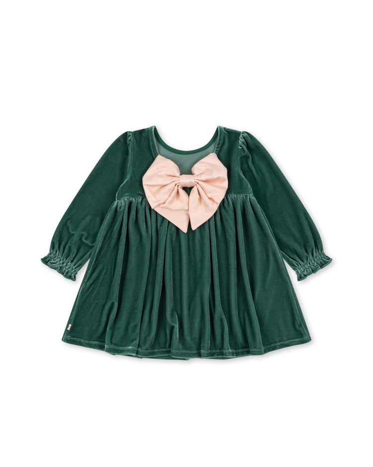 konges sløjd gia bow dress in fir kids Little