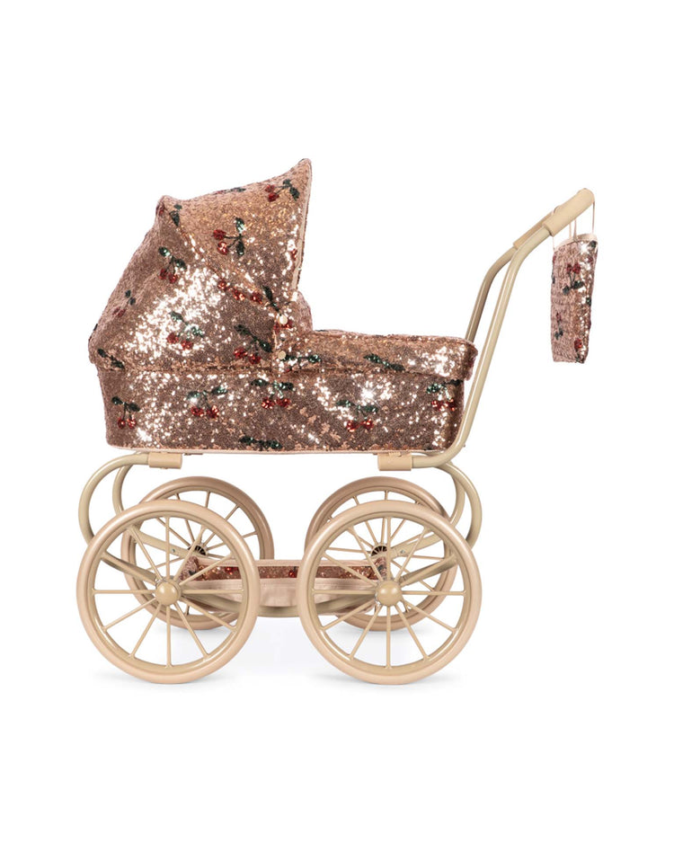 konges sløjd sparkly minnie doll pram in cherry sequin play Little